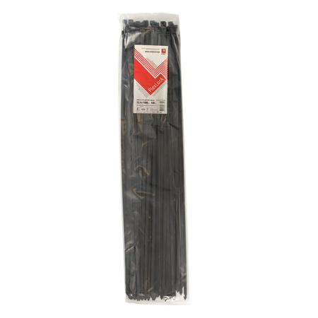 Хомут P6,6 стандартный (ч), 12,4x1000 (100шт) FlexLock PROxima EKF