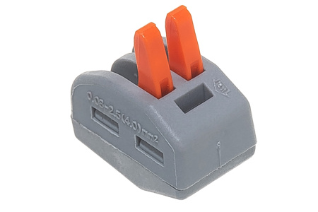 Cтроительно-монтажная клемма 2-проводная STEKKER, LD222-412 (5 штук в упаковке)