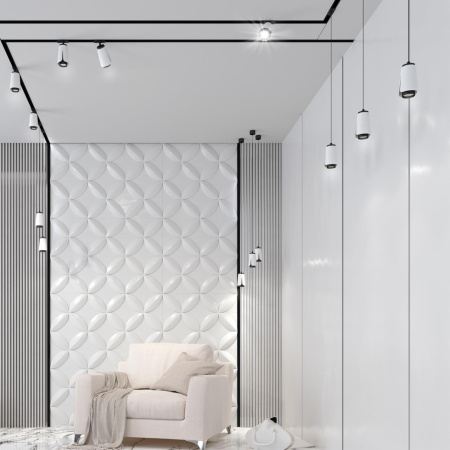 Св-к накл.,провод 2м IP20 GU10 9W 220V TULIP белый NOVOTECH