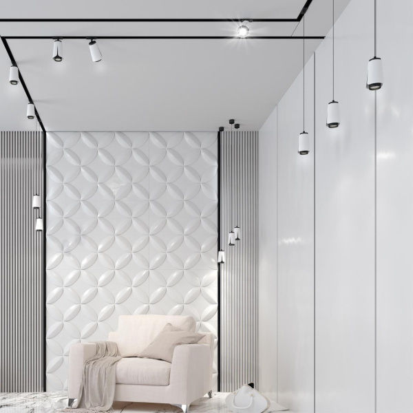 Св-к накл.,провод 2м IP20 GU10 9W 220V TULIP белый NOVOTECH