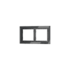 Рамка стеклянная Voltum S70 на 2 поста, (графит, стекло)