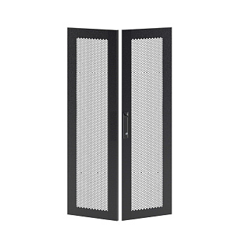 Дверь перфорированная двухстворчатая для IT-CQE 2000 x 800 RAL9005 DKC