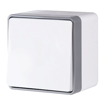 Выключатель одноклавишный влагозащищенный (белый) Gallant ОУ IP44 Werkel