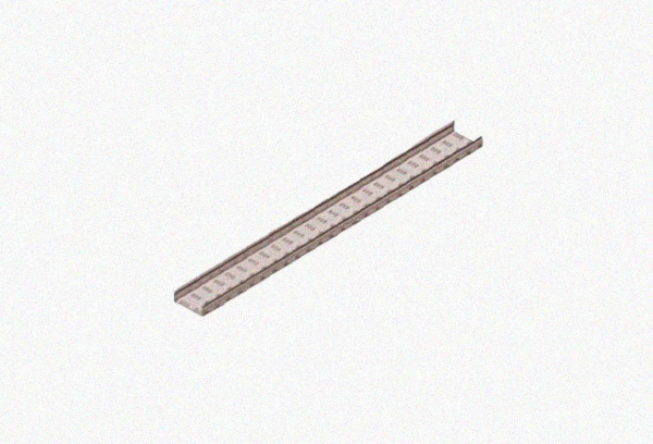 Лоток замковый перфорированный ЛМЗ 150х50х2000 УТ1,5, оцинкованный лист, S0,8