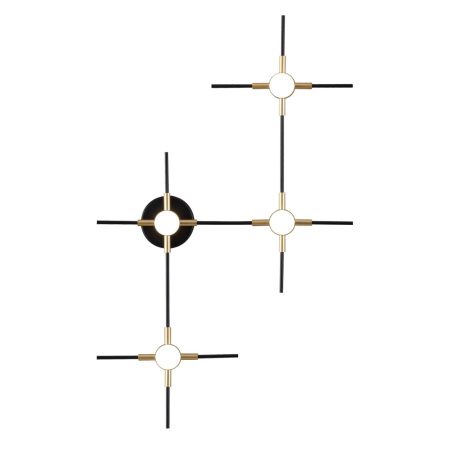 Настенный св-к LED 4000K 14W 220V COSTELLA золот/черн/металл ODEON LIGHT