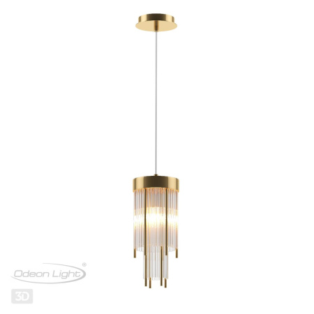 Подвес E14 1*40W YORK золото/металл/стекло ODEON LIGHT