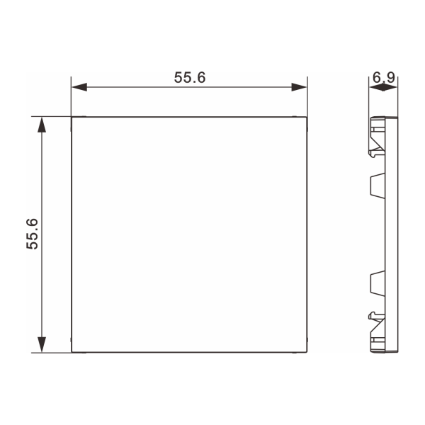Donel A07 матовый серый заглушка, серия DB