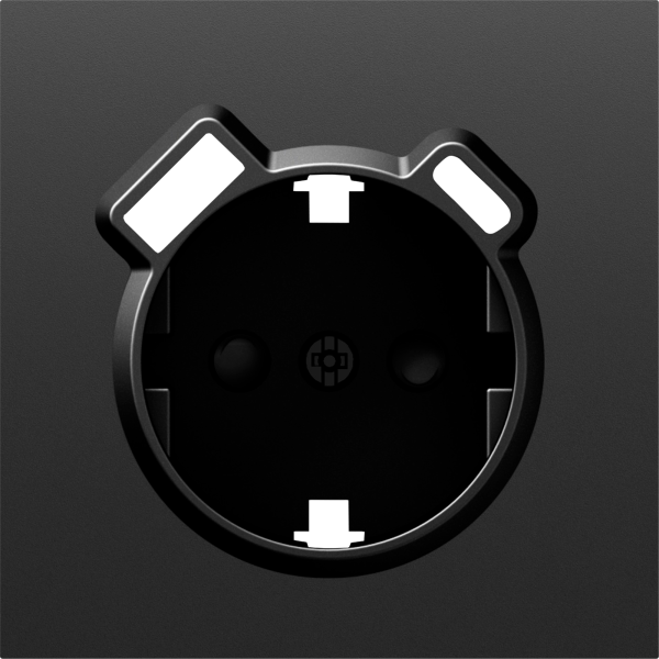 Donel S08 черный графит накладка для розетки Schuko с зарядным устройством USB A+C, со шторками 16A 250 В~,серия DB