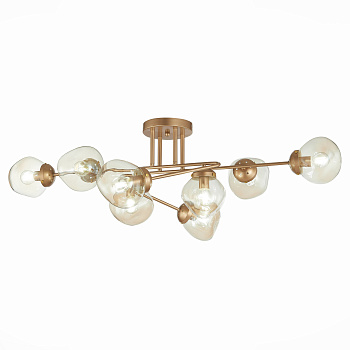 Люстра потолочная Золотистый/Янтарный E14 8*40Вт SLE155702-08 EVOLUCE