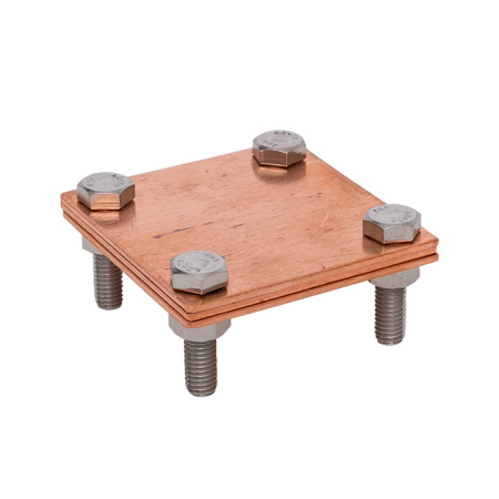 Зажим полоса 40 - полоса 40 (3 пластины 70x70мм) Cu PROxima EKF Зажим полоса 40 - полоса 40 (3 пластины 70x70мм) Cu PROxima EKF