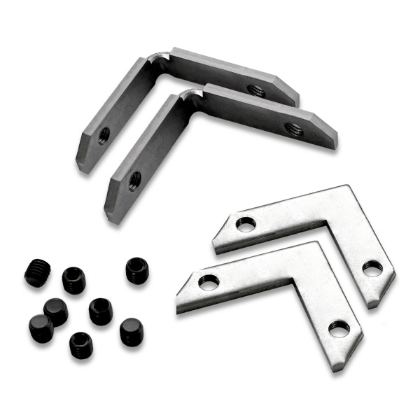 Уголок 90° (комплект 2 гор.+2 верт.+ 8 винтов) для ST015.129.02, ST003.129.02 Серебристый ST015.179.02 ST LUCE