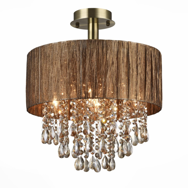 Люстра потолочная Античная бронза/Коричневый, Коньячный E14 5*40Вт SL893.732.05 ST LUCE