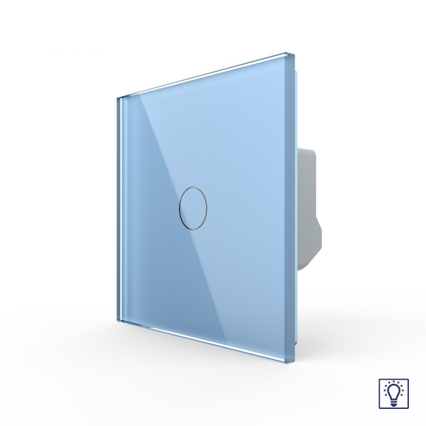 Одноклавишный сенсорный Адаптивный диммер 1 пост, цвет синий Livolo