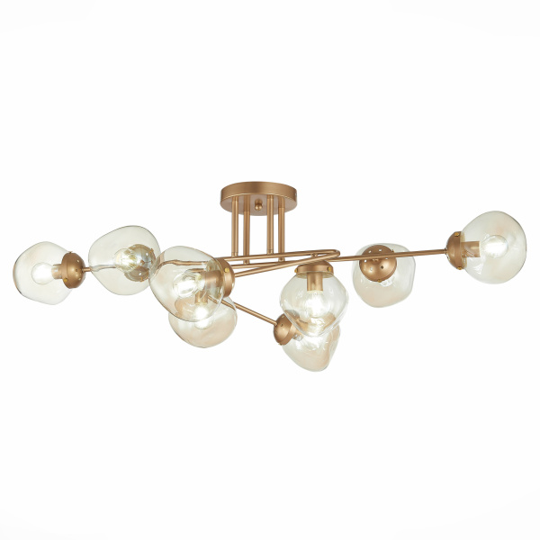 Люстра потолочная Золотистый/Янтарный E14 8*40Вт SLE155702-08 EVOLUCE