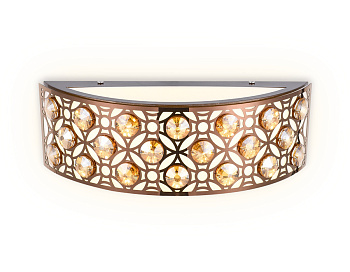 Настенный светодиодный светильник с хрусталем FA9412 CF/TI кофе/янтарь 4200K 12W 300*110*100 Ambrella Light