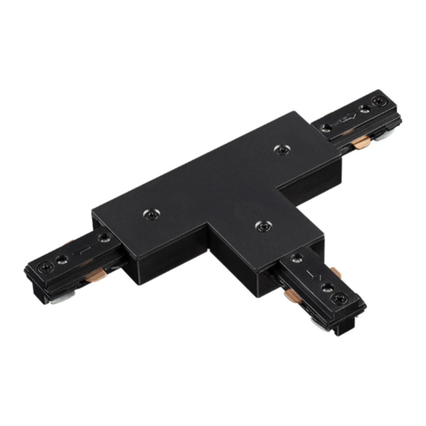 Соединитель с токопроводом T-образный для однофазного трехжильного шинопровода черный NOVOTECH