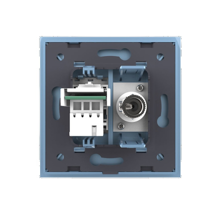 Розетка ТВ/ТЛФ Синяя Livolo