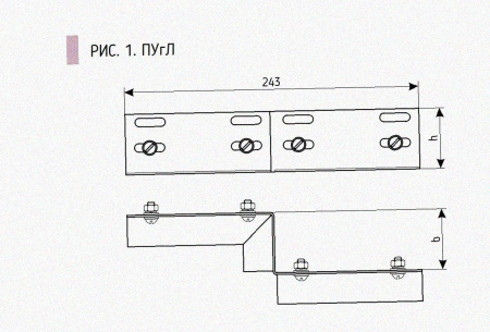 Соединитель-переходник ПУгП100х100 УТ1,5, оцинкованный лист S1,5