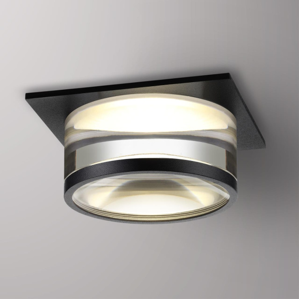 Св-к встр.IP20 GU10 9W 220V GEM черный B NOVOTECH