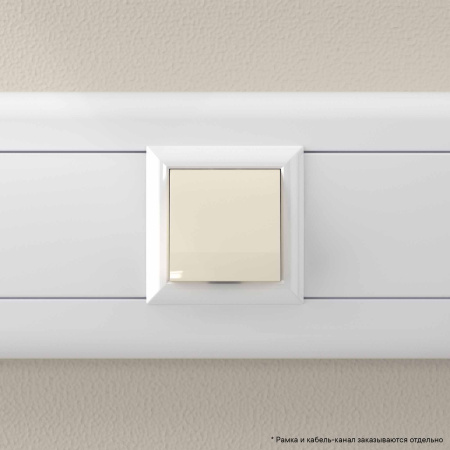 Вывод кабеля модульный "Avanti", "Ванильная дымка", 2 модуля DKC
