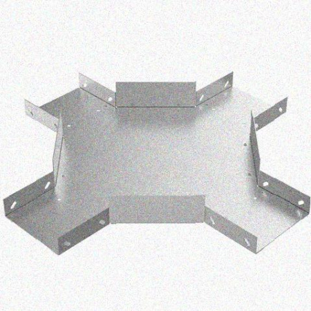 Лоток крестообразный замковый глухой КМЗГ 200х80 УХЛ1, оцинкованный лист, S1,0