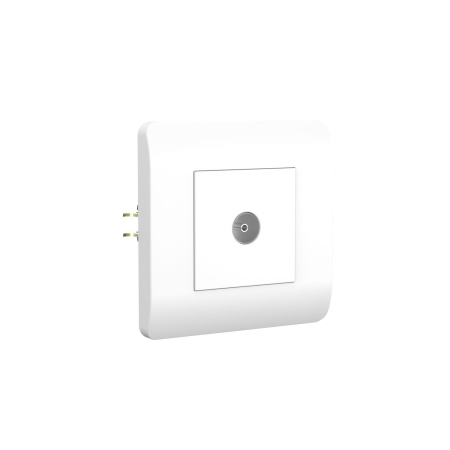 Розетка антенная одиночная TV коннектор, белый NEW3-E CHINT