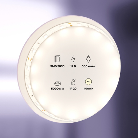 Лента светодиодная 12В 2835 4,8Вт/м 60LED/м 4000K 5м IP20 Technical Maytoni