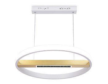 Подвесной светодиодный светильник с пультом управления FL51488 WH/GD белый/золото 62W 3000K-6400K D600*1000 (ПДУ ИК) Ambrella Light