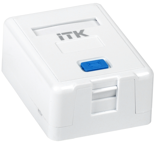 ITK Корпус настенной розетки для установки одного модуля Keystone Jack белый
