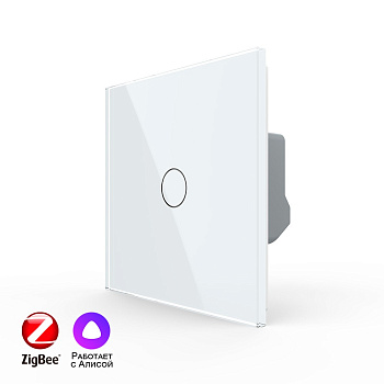 Одноклавишный умный сенсорный выключатель Livolo ZigBee, 1 пост, Белый VL-C701Z-2WG