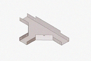 Лоток тройниковый замковый глухой ОТЗГ 150х80 УТ1,5, оцинкованный лист S1,0