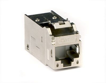 Модуль Keystone RJ45 CAT6A экранированный, серебристый (форм-фактор МС) DKC