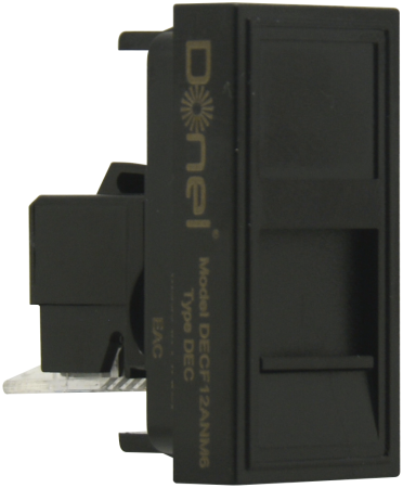 Donel Розетка DEC RJ45 UTP кат.5e, 1мод., черн. матовая (22.5х45мм)