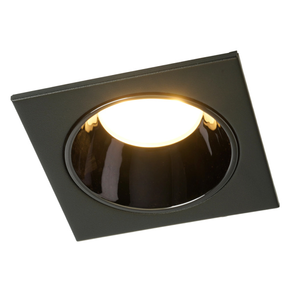 Светильник потолочный встраиваемый, MR16 G5.3, черный + черный хром DL3112 Feron