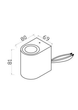 Бра 1*GU10 10Вт Черный IP20 Slat O044WL-01B Outdoor