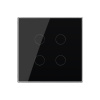 Сенсорный выключатель 4 клавиши 1 пост Черный UK стандарт Livolo