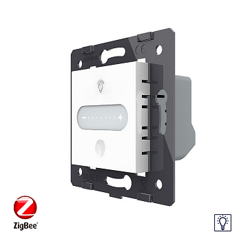 Одноклавишный проходной сенсорный диммер ZigBee, цвет белый (механизм) Livolo