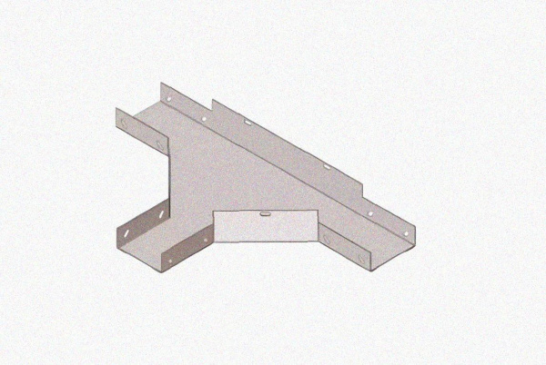 Лоток тройниковый замковый глухой ОТЗГ 300х80 УТ1,5, оцинкованный лист, S0,8