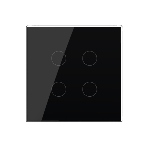 Сенсорный выключатель 4 клавиши 1 пост Черный UK стандарт Livolo