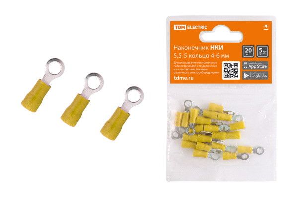 Наконечник НКИ 5,5-5 кольцо 4-6мм (20шт) TDM Наконечник НКИ 5,5-5 кольцо 4-6мм (20шт) TDM