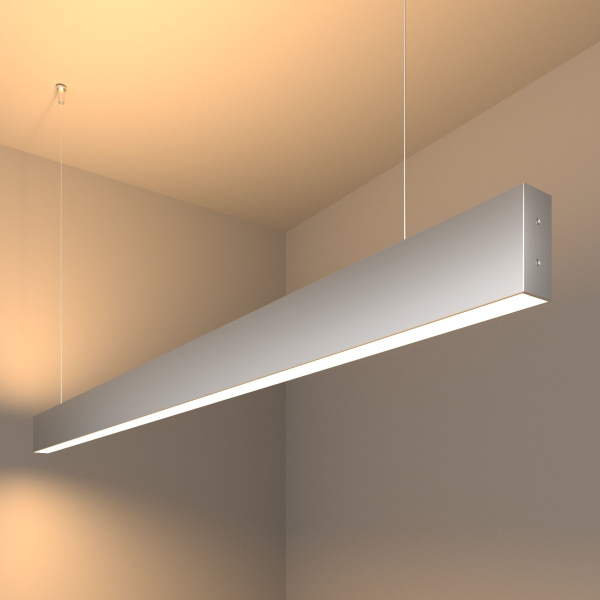 Линейный светодиодный подвесной двусторонний светильник 50Вт 3000К серебро матовое IP20 (a041492) Elektrostandard Pro