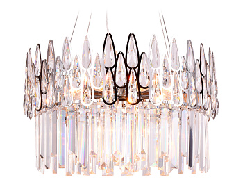 Подвесная хрустальная люстра TR5261/8 CH/CL хром/прозрачный E14/8 max 40W D500*700 Ambrella Light