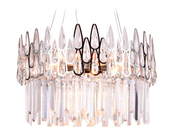 Подвесная хрустальная люстра TR5261/8 CH/CL хром/прозрачный E14/8 max 40W D500*700 Ambrella Light