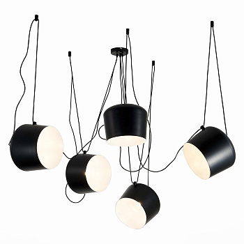 Светильник подвесной Черный/Черный E27 5*40Вт SLE120643-05 EVOLUCE