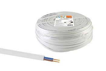 Шнур ШВВПмб 2х0,5 (50м), белый Народный