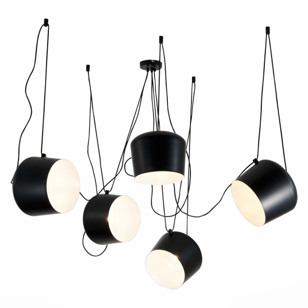 Светильник подвесной Черный/Черный E27 5*40Вт SLE120643-05 EVOLUCE
