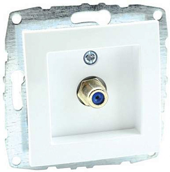 Despina/Larissa Механизм розетки без лицевой панели СУ спутник. SAT (F-разъем) мама . Белый IP20 Mono
