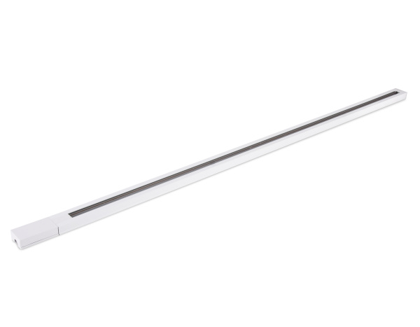 Трековый шинопровод GL7001 WH белый однофазный 1 м, с сетевым вводом и заглушкой Ambrella Light