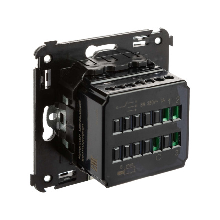 Механизм управления вентиляторами в стену, "Avanti", "Черный матовый" DKC