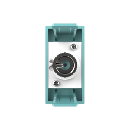 Розетка телевизионная, ТВ-розетка, цвет зеленый (механизм) Livolo